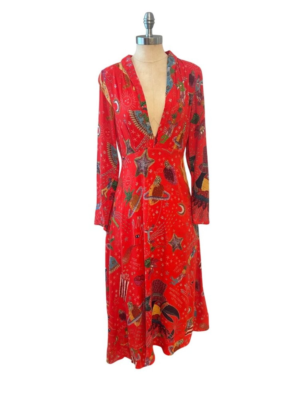 FARM Rio Red Printed Maxi Dress - Picture 6 of 13